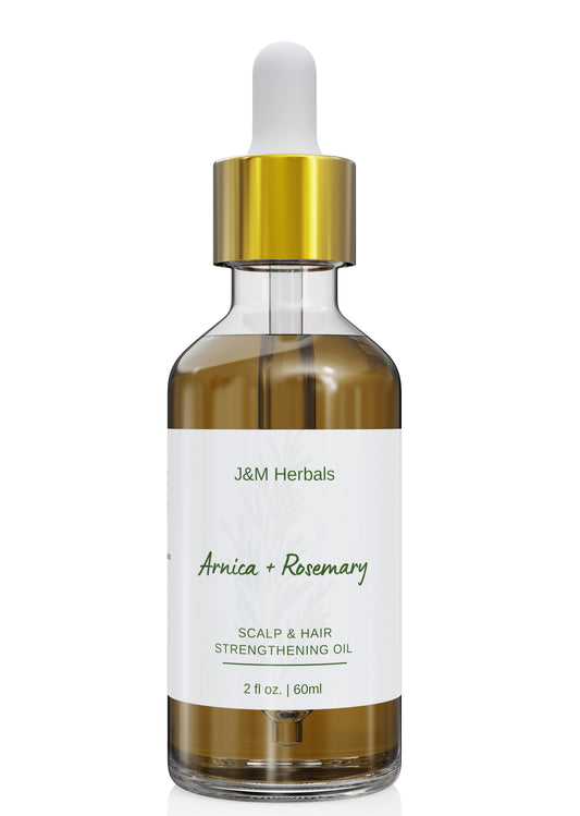 “Arnica, Rosemary & Castor Oil Hair Growth Oil – Strengthen, Nourish