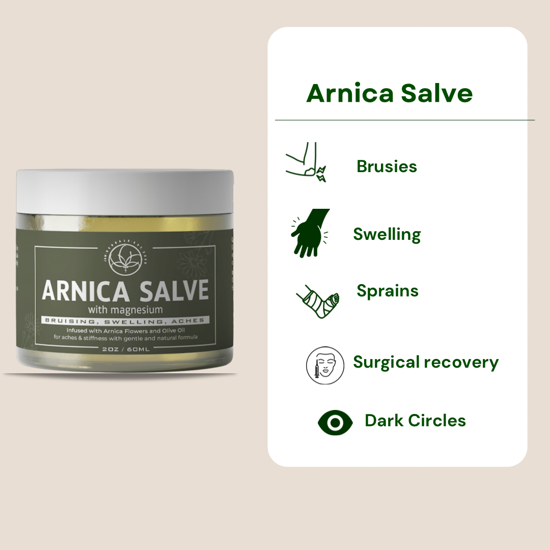 Arnica Salve with Magnesium| Swelling| Bruising| Pain relief