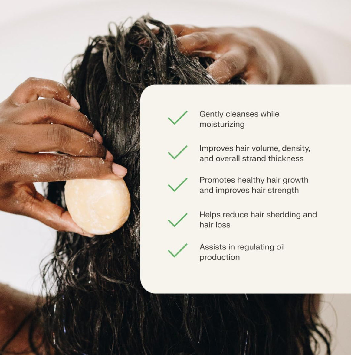 Rosemary + Castor Oil Shampoo Bar | Natural Hair Growth & Thickness
