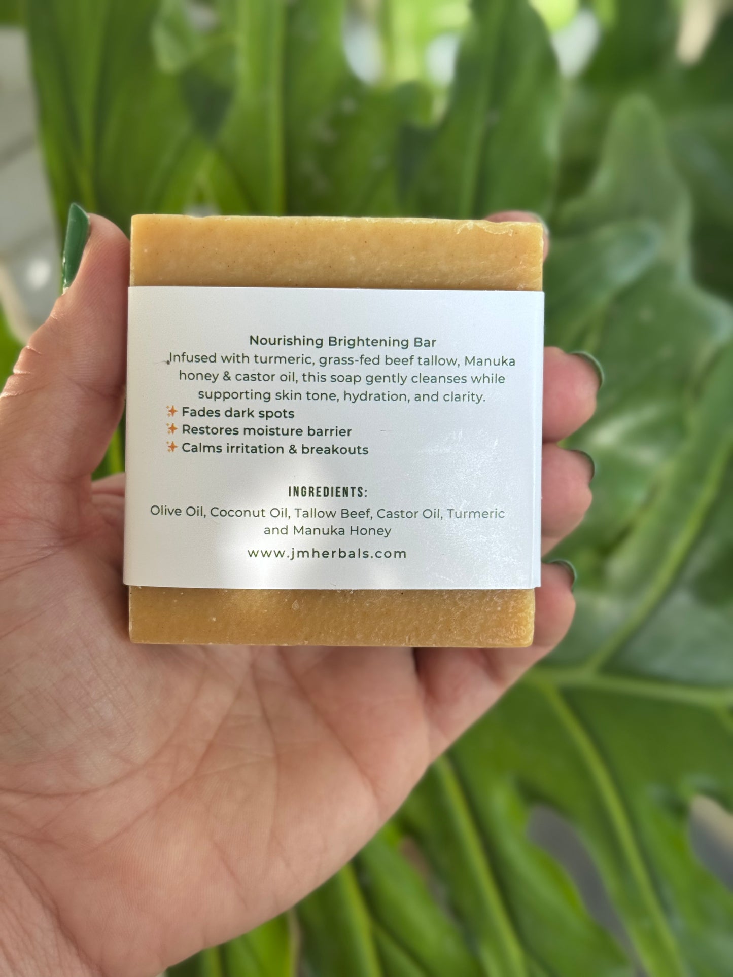 Beef Tallow Turmeric & Manuka Honey Soap Bar– Skin Brightening Restores Nourishes