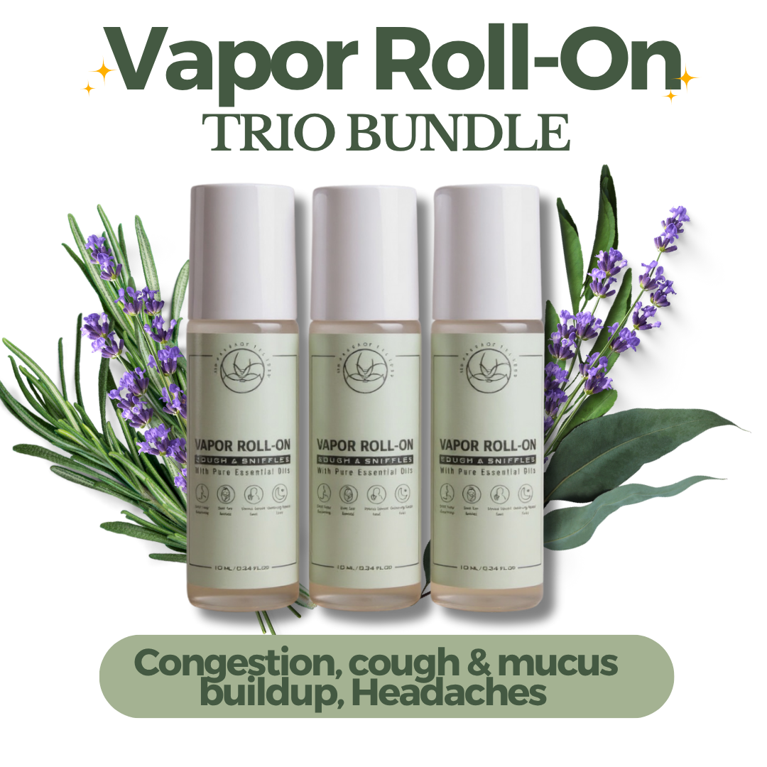 Vapor Roll-On – Natural Relief for Cough, Congestion & Headaches, Safe for babies 3months and older