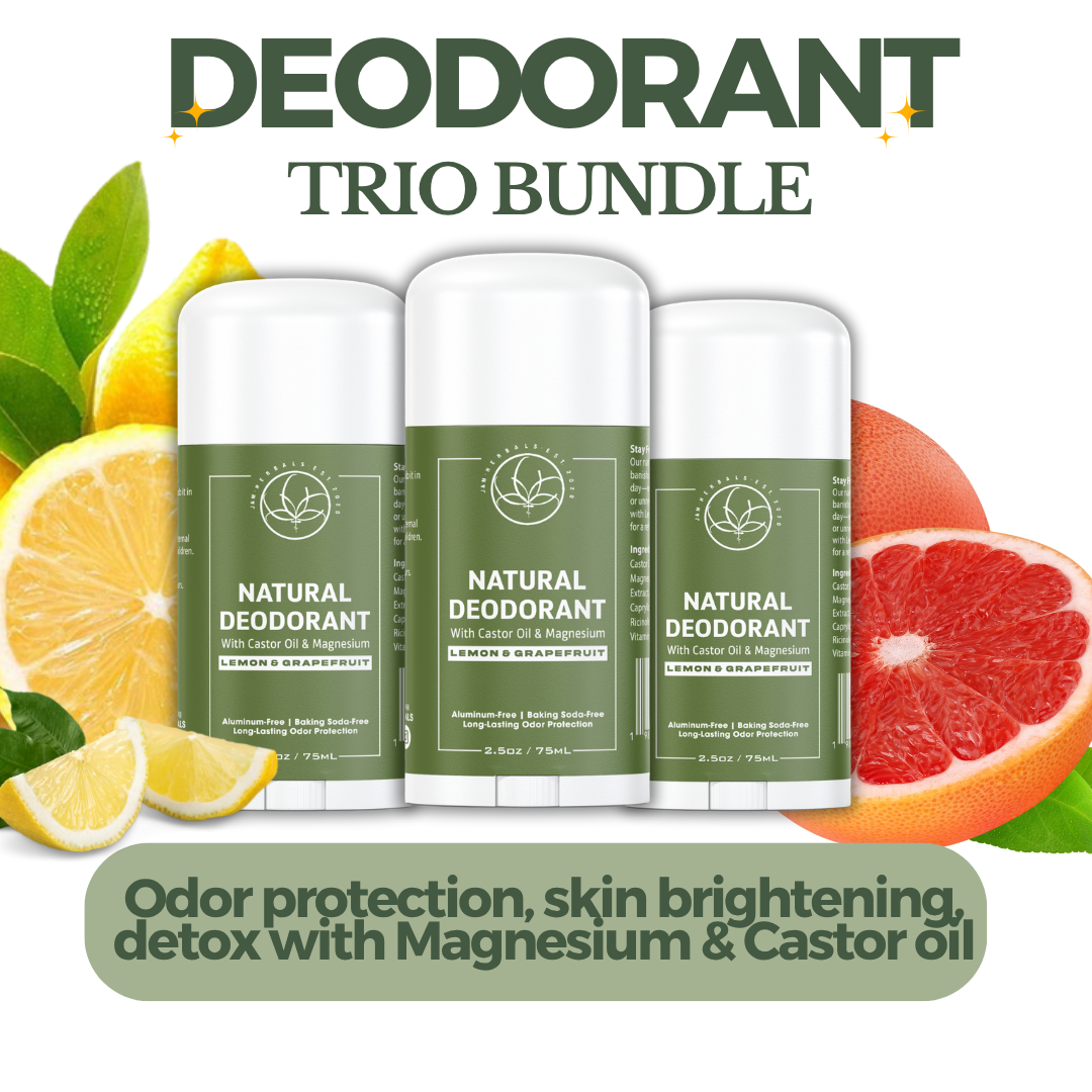 Natural Deodorant with magnesium and castor oil