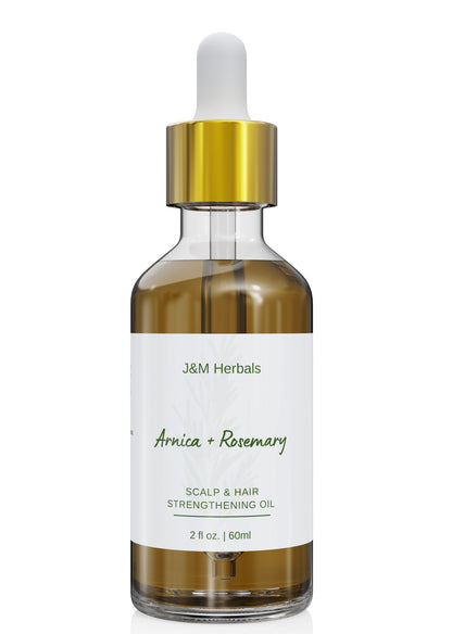 “Arnica, Rosemary & Castor Oil Hair Growth Oil – Strengthen, Nourish
