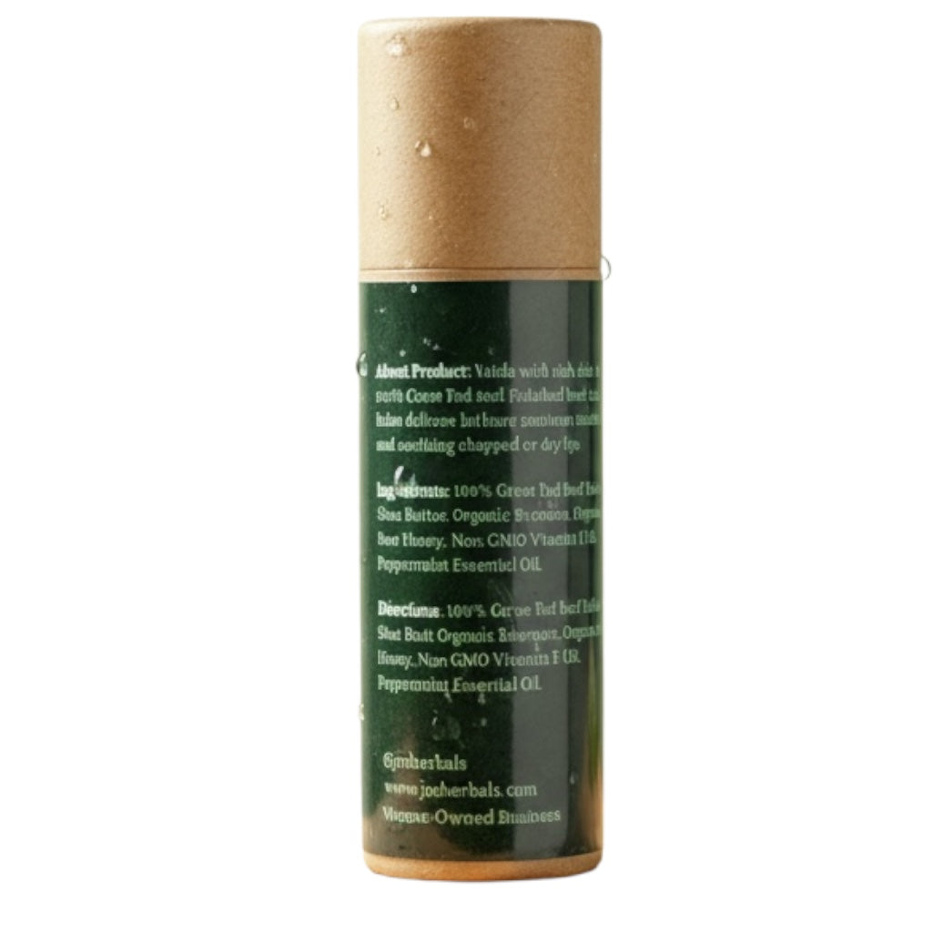 Tallow Lip Balm, Peppermint, Dry lips,