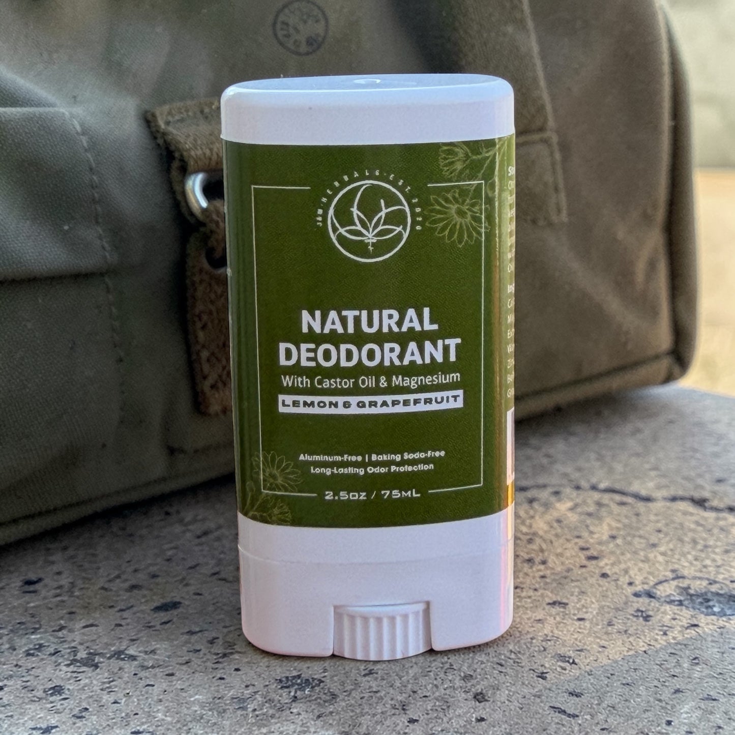 Natural Deodorant with magnesium and castor oil