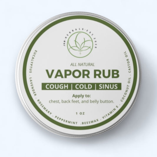 Organic Vapor Rub for Cold, Flu & Congestion Relief
Safe for Infants 2 Months and Older