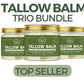 Tallow Balm: Soothes, Heals & Hydrates with Calendula, Arnica, Castor Oil, & Frankincense