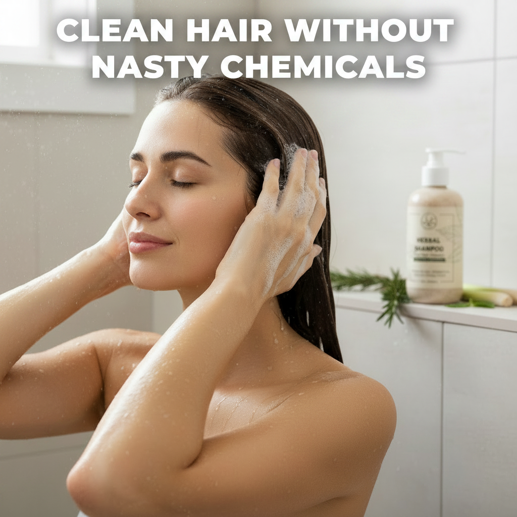 HERBAL SHAMPOO | Hemp Seed + Rosmary | Lightweight Clarifying Formula | upgraded 10oz bottle